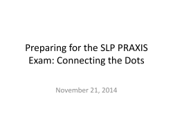 Preparing for the SLP PRAXIS Exam