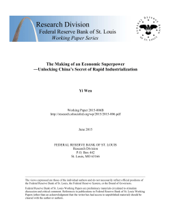 The Making of an Economic Superpower - Economic Research