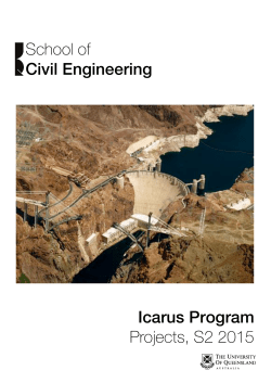 School of Civil Engineering Icarus Program Projects, S2 2015