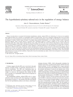 HPA, energy, and obeisity