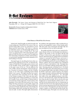 A Brief History of World War II for Novices - H-Net