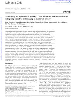 Lab on a Chip PAPER - Weizmann Institute of Science