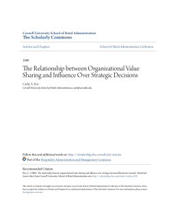 The Relationship between Organizational Value