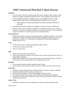 UNO Intramural Red Bull 5 Spot Soccer