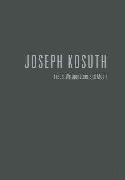 Joseph Kosuth. Freud Wittgenstein and Musil