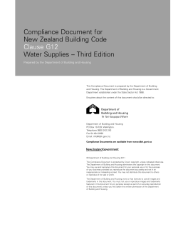 Compliance Document for New Zealand Building Code Clause G12
