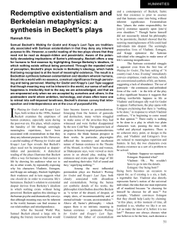 Redemptive existentialism and Berkeleian metaphysics