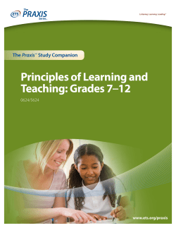 Principles of Learning and Teaching: Grades 7&ndash;12