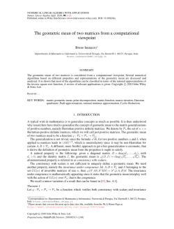 The geometric mean of two matrices from a - Poisson