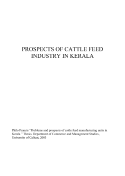 prospects of cattle feed industry in kerala