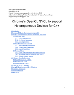Khronos`s OpenCL SYCL to support Heterogeneous - open-std