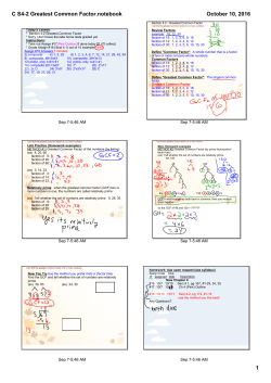 C S4-2 Greatest Common Factor.notebook