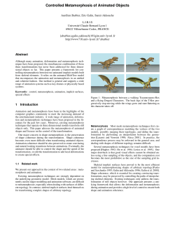 Controlled Metamorphosis of Animated Objects