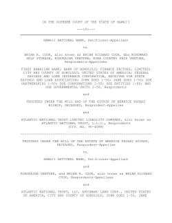 Hawaii National Bank v. Cook - Title Insurance Law
