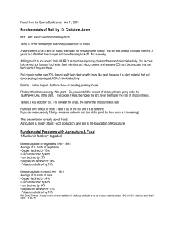 Fundamentals of Soil by Dr Christine Jones Fundamental Problems