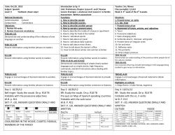 Day 1: 10/29/12 Bell ringer: Study the vocab. On p. R18 TB Foldable