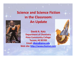 Science and Science Fiction in the Classroom