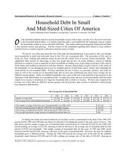 Household Debt - The Clute Institute