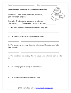 Simile, Metaphor, Hyperbole, or Personification - Teach