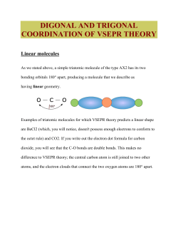 DIGONAL AND TRIGONAL COORDINATION OF VSEPR THEORY