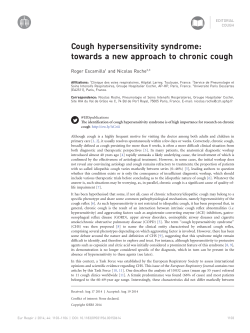 Cough hypersensitivity syndrome