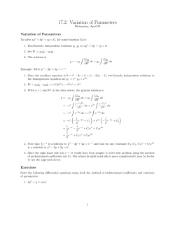 17.2: Variation of Parameters