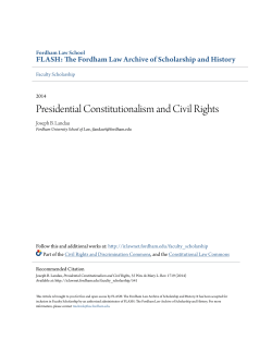 Presidential Constitutionalism and Civil Rights