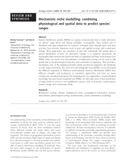 Mechanistic niche modelling: combining physiological and spatial