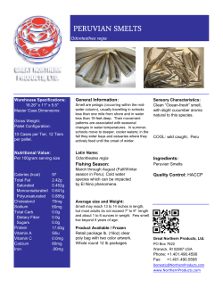 peruvian smelts - Great Northern Products, Ltd.