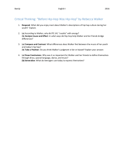 Critical Thinking: &ldquo;Before Hip-Hop Was Hip