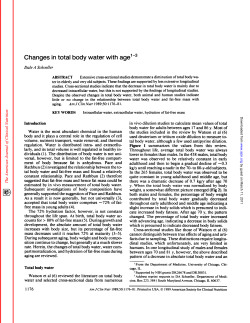 Changes in total body water with age3