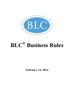 BLC Business Rules