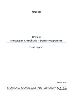 NORAD Review Norwegian Church Aid &ndash; Darfur Programme Final
