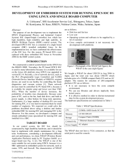 Development of Embedded System for Running EPICS IOC by
