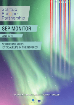 SEP MONITOR - Startup Europe Partnership