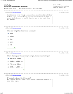 Ch. 16 Light - Regular physics