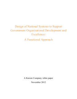 Design of National Systems to Support Government Organizational