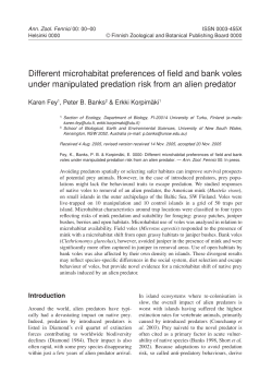 Different microhabitat preferences of field and bank voles