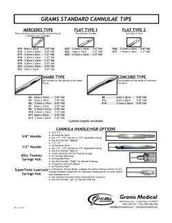 grams standard cannulae tips