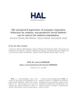 The unexpected importance of mosquito oviposition behaviour