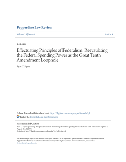Effectuating Principles of Federalism