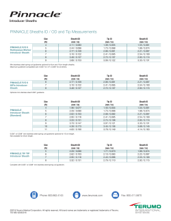 Pinnacle Dimension Sheet