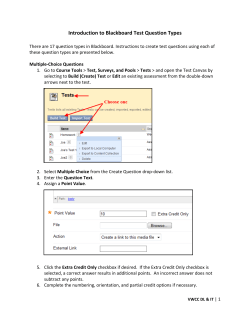 Introduction to Blackboard Test Question Types