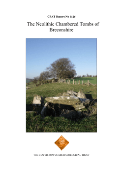 The Neolithic Chambered Tombs of Breconshire