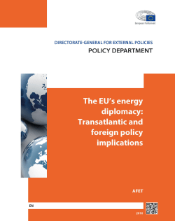 The EU`s Energy Diplomacy - Institut Barcelona d`Estudis