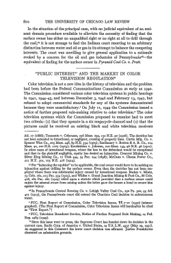 "Public Interest" and the Market in Color Television Regulation