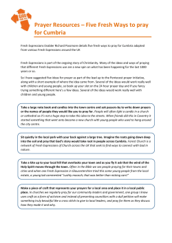 fresh expressions prayer resources