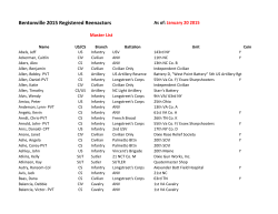 Bentonville 2015 Registered Reenactors