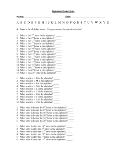 Ordinal Numbers - First For Education