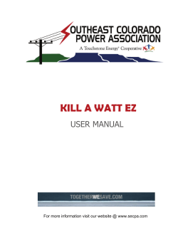 KILL A WATT EZ - Southeast Colorado Power Association
